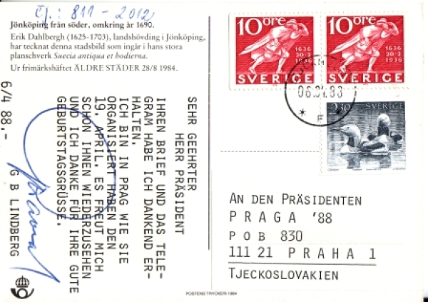 Známka 1988 S 012 S ● - Mezinárodní výstava poštovních známek